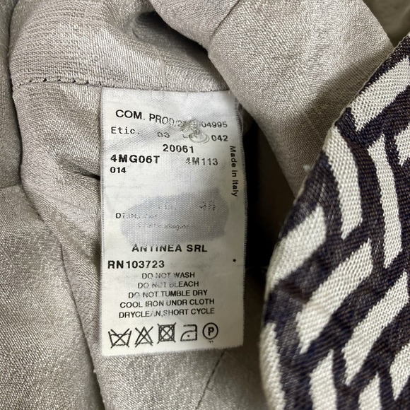 Vtg Womens Small Armani Collezioni Suit Jacket Silk Linen Textured Italy Blazer - Picture 5 of 7